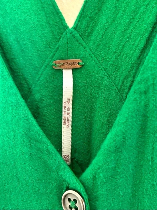 Free People On The Run Jumpsuit- Kelly Green- Size XS - Picture 10 of 14